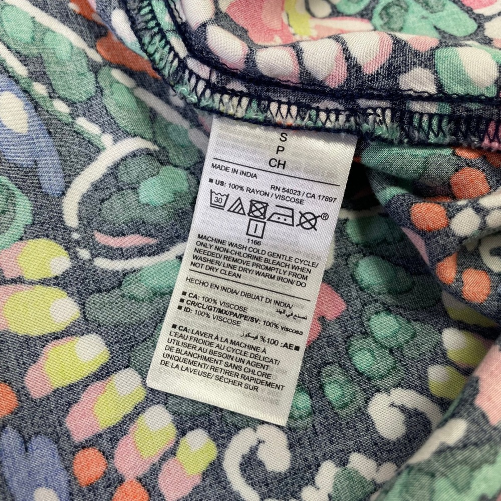 Old Navy Womens Small Floral Paisley Maxi Dress V-Neck Smocked Waist Cutout Back - Picture 12 of 15